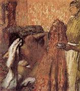 Edgar Degas breakfast after the bath oil painting artist